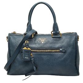 Prada 2WAY Handbag Blue Blue