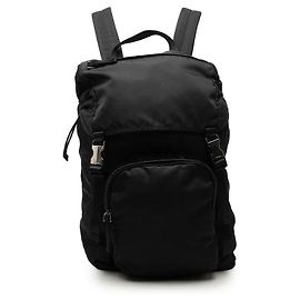 Sac à dos Prada avec logo triangle Noir