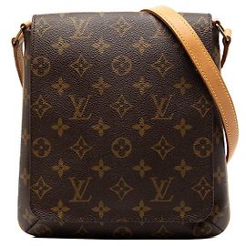 Borsa a tracolla Louis Vuitton Musette Salsa Short Marrone