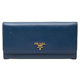 Portafoglio lungo Prada blu Blu