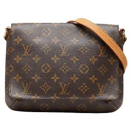 Borsa a tracolla Louis Vuitton Musette Tango M51257 Marrone