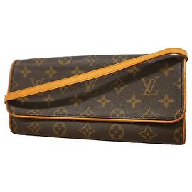 Sac à épaule Louis Vuitton Monogram Pochette Twin GM Marron