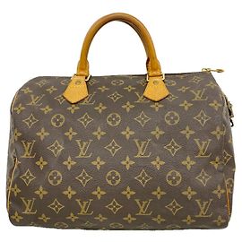 Louis Vuitton Monogram Speedy 30 Handbag Brown