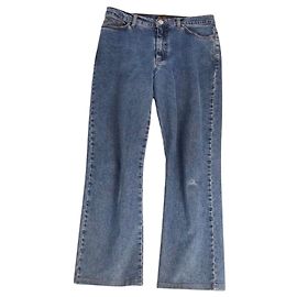 Loro Piana Blue Flared Denim Jeans Blue