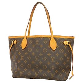 Louis Vuitton Monogram Neverfull PM Tote Bag Brown