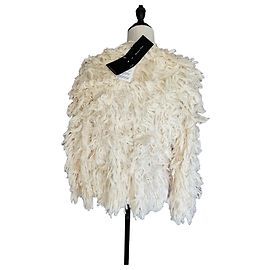 Massimo Dutti Pull Bouclé en Alpaga Couleur Crème Écru