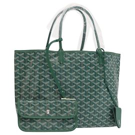 Bolso Tote GOYARD Herringbone Saint Louis PM PVC Verde Auth SW2132SM Verde