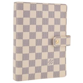 LOUIS VUITTON Damier Azur Agenda MM Day Planner Cover R20707 LV Auth 203022V Other