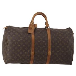 LOUIS VUITTON Monogram Keepall 55 Boston Bag Vintage M41424 LV Auth 200994 Monograma