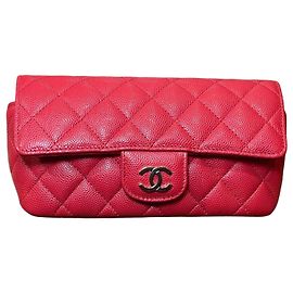 Sac Chanel Rouge en Cuir Caviar Rouge