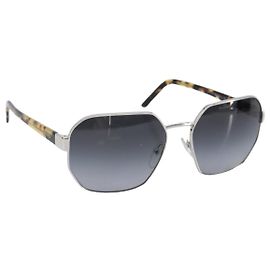 Occhiali da sole PRADA Metal Brown Silver Auth BA15585 Marrone Argento