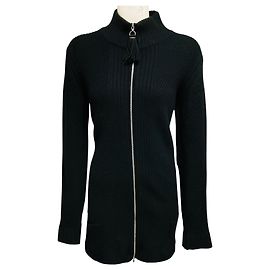 Autre Marque Jersey de cachemira negro con cremallera frontal Rani Arabella Negro