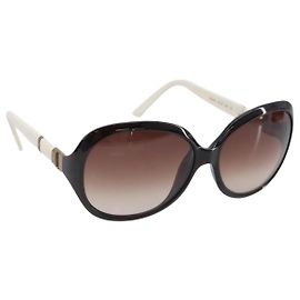 Óculos de Sol FENDI Plástico Branco Tom Dourado Auth BA15591 Branco Outro