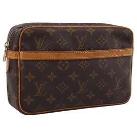 LOUIS VUITTON Monogram Compiegne 23 Clutch Bag M51847 LV Auth 205162 Monogram