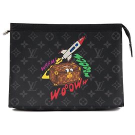 LOUIS VUITTON - Pochette Voyage 26 MM Louis Vuitton en toile enduite eclipse édition limitée Black