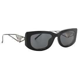PRADA - Lunettes de soleil Prada en acétate et métal noir Black