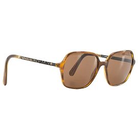 CHANEL - Occhiali da sole Chanel in acetato marrone e paillettes ricamate Marrone