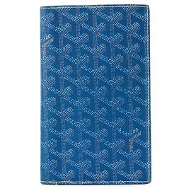 GOYARD - Cartera Goyard Saint-Roch en lona recubierta azul Azul
