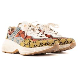 GUCCI - Sneakers Rython Gucci en toile monogrammée multicolore (T40) Multicolore