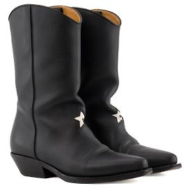 Autre Marque DIOR - Boots LA Dior en cuir lisse noir (T37) Noir