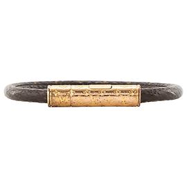 LOUIS VUITTON - Pulsera Keep It Louis Vuitton en lona monogrammed marrón (T17) Castaño