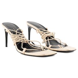 Autre Marque SAINT LAURENT - Sandali con lacci Saint Laurent in pelle beige (T37) Beige