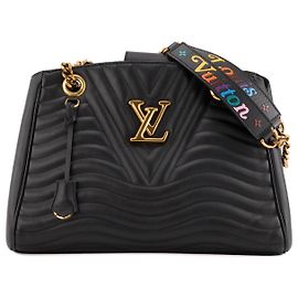 LOUIS VUITTON - Borsa a tracolla New Wave Louis Vuitton in pelle liscia nera Nero