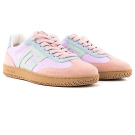 BALMAIN - Sneakers Swan Balmain en toile et daim multicolore (T38) Multicolore