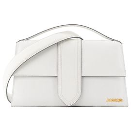 JACQUEMUS - Bolsa de ombro Le Bambinou Jacquemus em couro granulado cinza claro Cinza