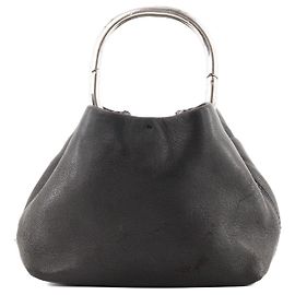 PRADA - Bolsa de mão Nappa Ring Mini Prada em couro liso preto Preto