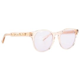 CHLOÉ - Óculos de sol Chloé em acetato rosa pálido e metal dourado Rosa