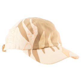 HERMÈS - Gorra Davis Jungle Hermès beige y naranja (T57) Castaño