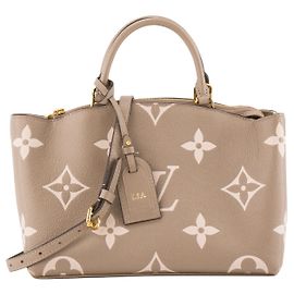 LOUIS VUITTON - Borsa a tracolla Petit Palais Louis Vuitton in pelle empreinte grigia e beige Marrone