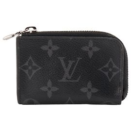 LOUIS VUITTON - Carteira Zippy Louis Vuitton em toile enduite monogramme eclipse Preto