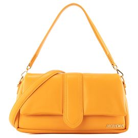 JACQUEMUS - Bolsa de ombro Bambimou Jacquemus em couro liso laranja Laranja