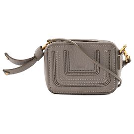 CHLOÉ - Bolsa de ombro Marcie mini Chloé em couro granulado cinza Cinza