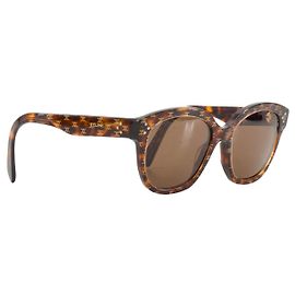 CELINE - Gafas de sol Céline en acetato monogramado triomphe y carey marrón Castaño