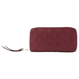 LOUIS VUITTON - Cartera Zippy Louis Vuitton en cuero empreinte bordeaux Burdeos