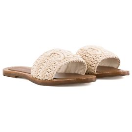 Céline CELINE - Lympia Triomphe Celine Sandalen aus beiger Baumwolle (T40) Beige