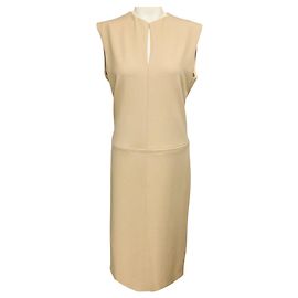 Abito midi senza maniche in lana Tan Jil Sander Cammello