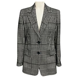 Akris Punto Black / White Embroidered Houndstooth Jacket Black