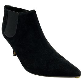 Bottines Manolo Blahnik Dildi 70 en daim noir Noir