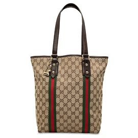 Tote Gucci GG Canvas Web Jolicoeur Bege Bege