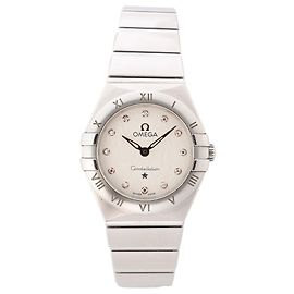 Omega Constellation 131.10.25.60.52.001 93141292 SS SS QZ Watch with White Dial White