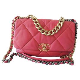 Sac Chanel 19 Cuir Rose Fuchsia Rose