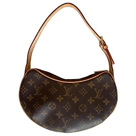 Louis Vuitton Monogram Pochette Croissant PM Brown