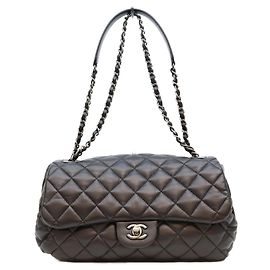 Bolsa de Ombro Chanel Matelassé S-flap Preto