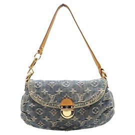Bolsa de Ombro Mini Pleaty em Denim Monogram Louis Vuitton Outro