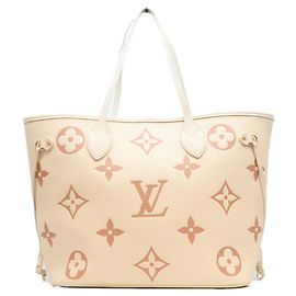 Louis Vuitton Empreinte Crème Rose Trianon Neverfull MM Tote Bag Beige
