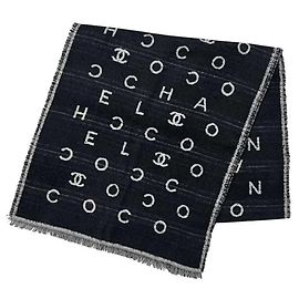 Stola/Sciarpa reversibile Chanel Nero Bianco
